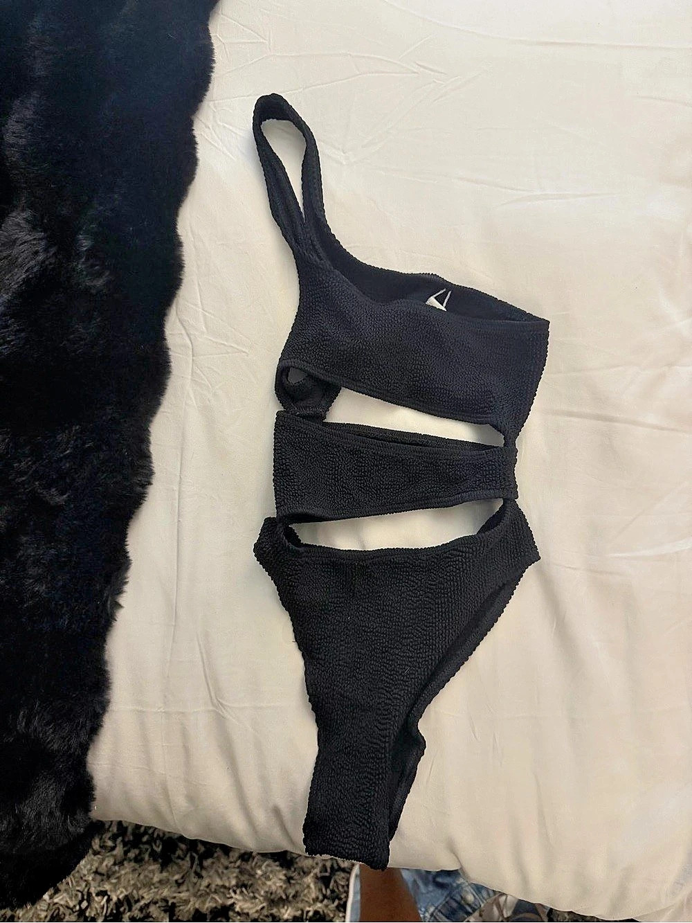 bond-eye Black Cutout One-Piece Swimsuit Like New